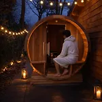 Дом отдыха Luxe Houten Wellness Boshuisje Met Sauna
